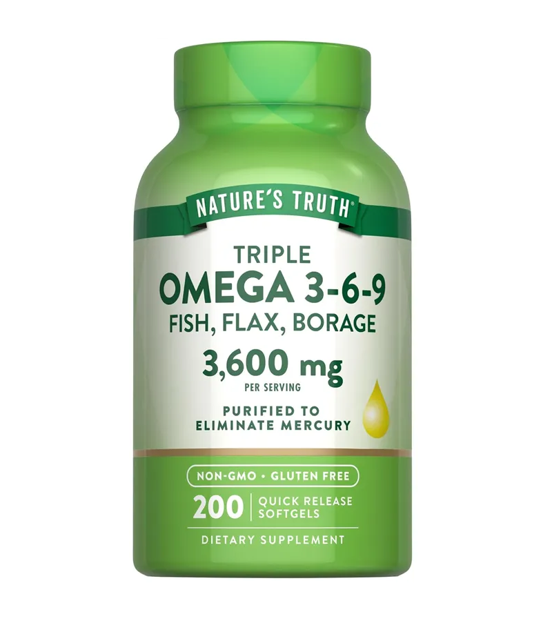 Triple Omega 3 6 9 - 3600mg - 200 Softgels