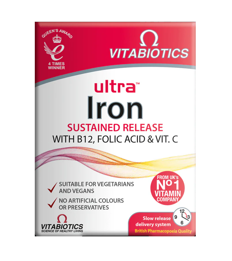Ultra Iron with B12, Folic Acid & Vitamin C - 30 Tablets