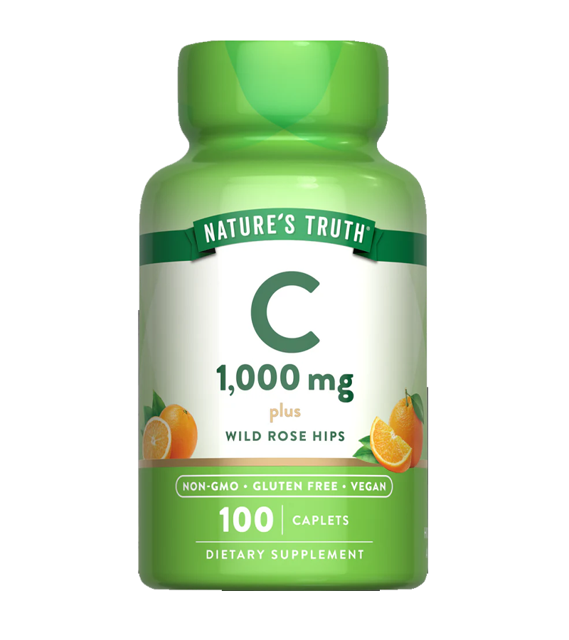VITAMIN C 1000 MG PLUS ROSE HIPS - 100 Caplets