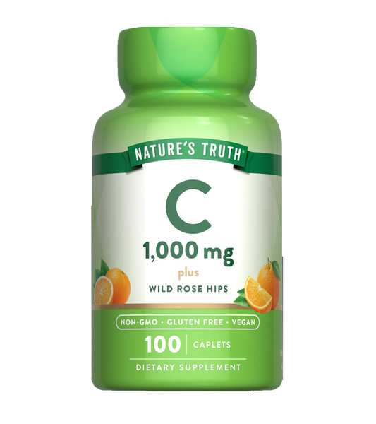 VITAMIN C 1000 MG PLUS ROSE HIPS - 100 Caplets