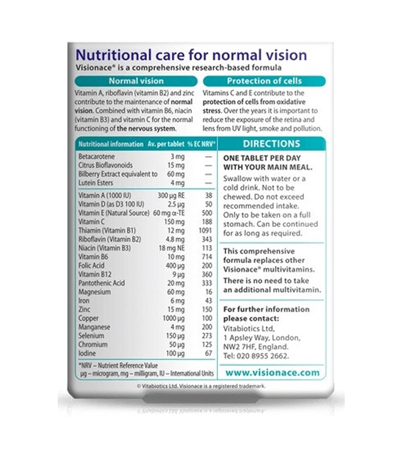 Visionace Original - 30 Tablets