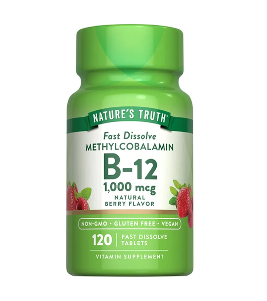Vitamin B-12 1000 mcg Methylcobalamin - 120 Fast Dissolve Tablets