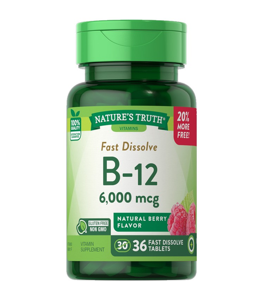 Vitamin B-12 6,000 mcg - 36 Fast Dissolve Tablets