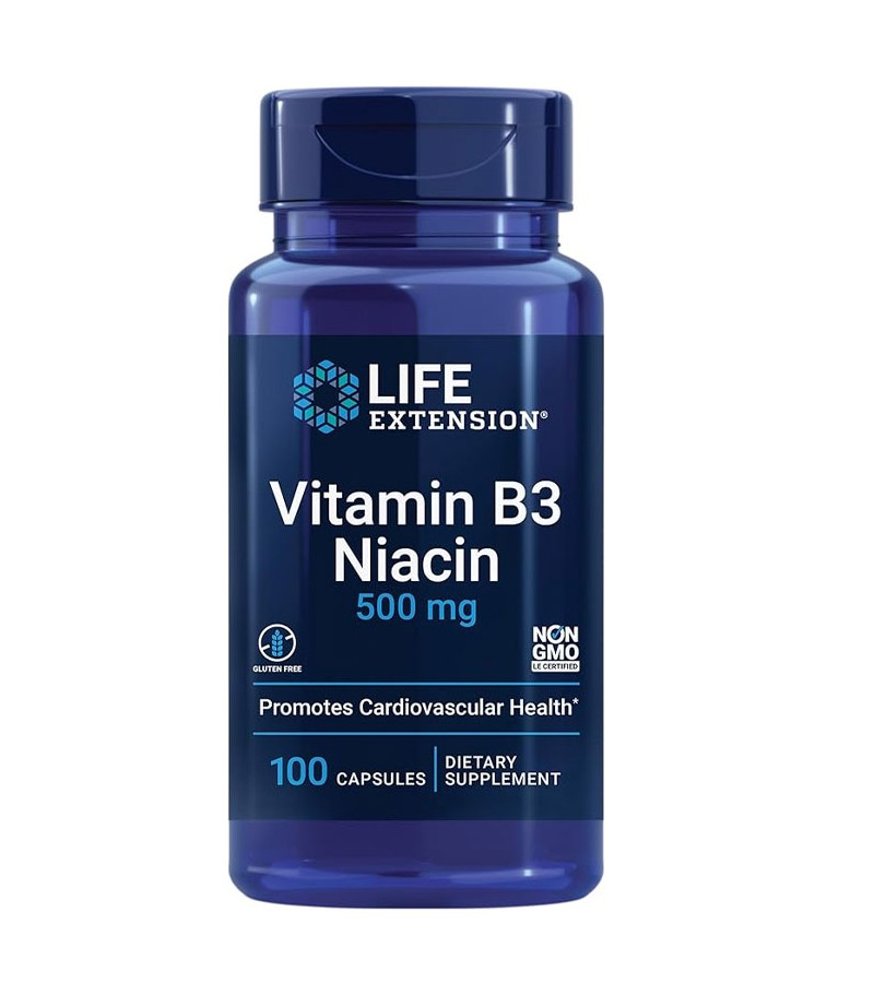 Vitamin B3 Niacin 500 mg - 100 Capsules