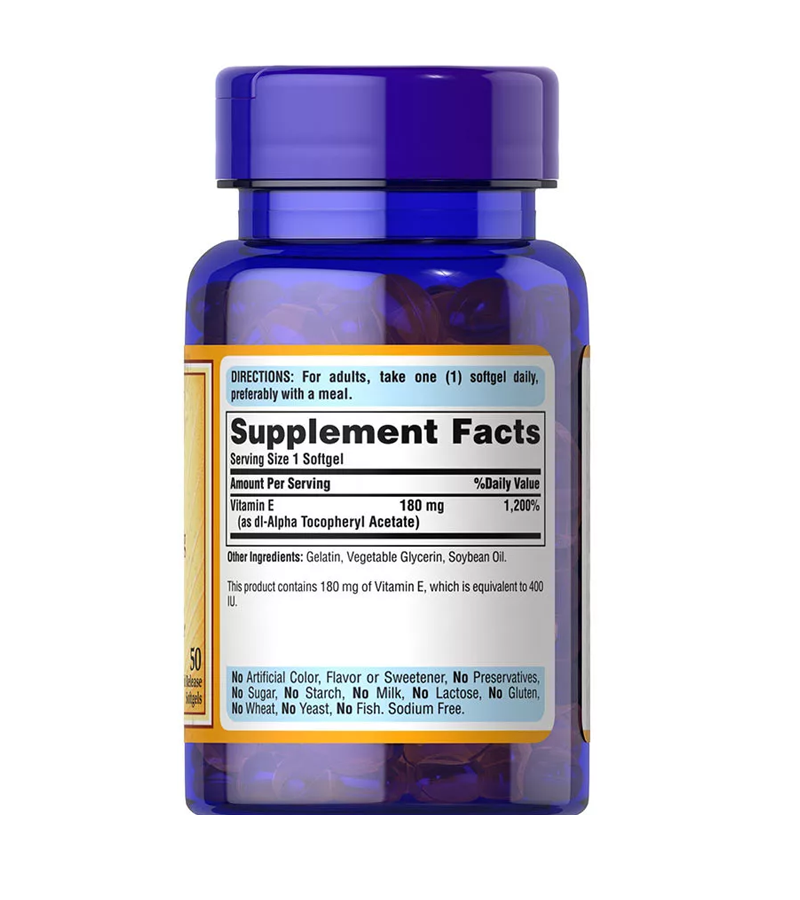 Vitamin E- 400 IU - 50 Softgels