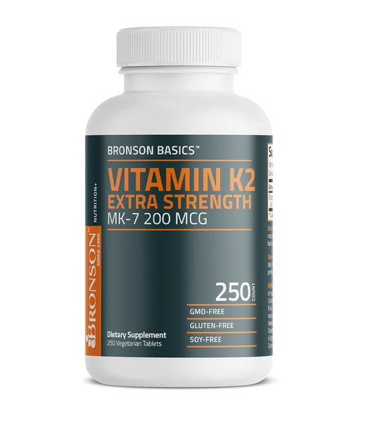 Vitamin K2 MK-7 200mcg - 250 Tablets