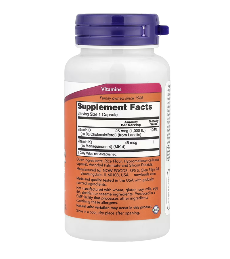 Vitamin D3 & K2 - 120 Veg Capsules