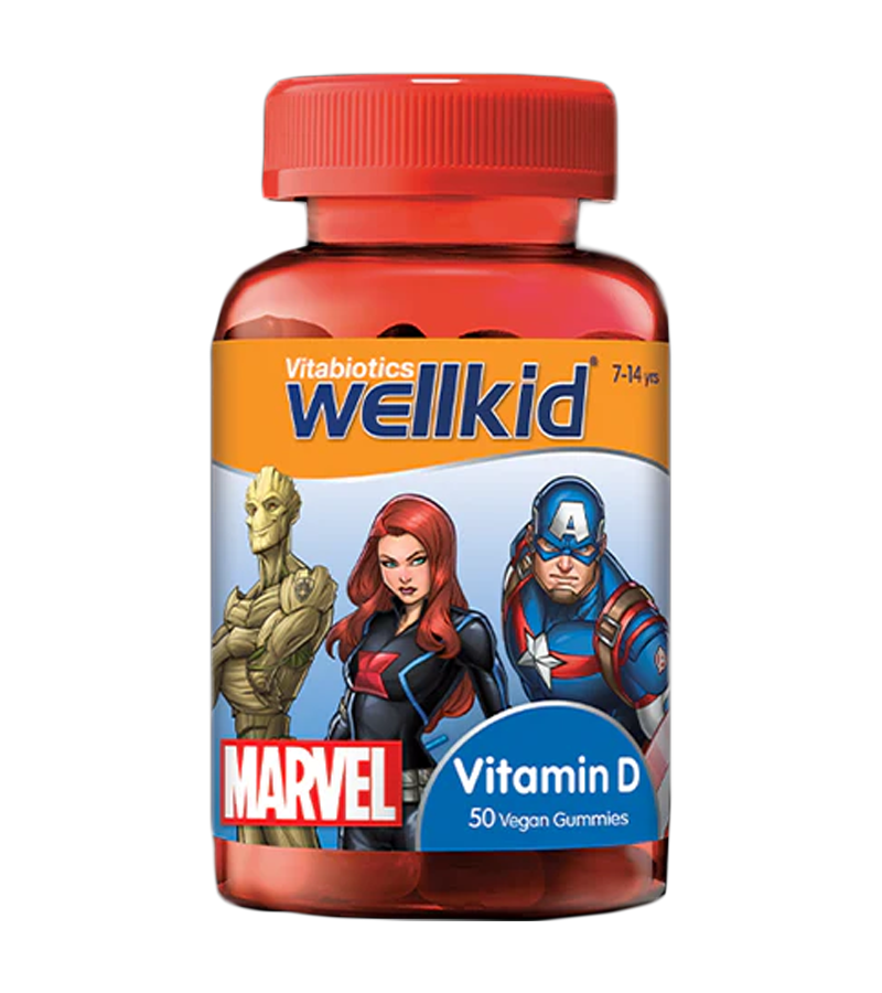 Wellkid Marvel Vitamin D - 50 Vegan Gummies