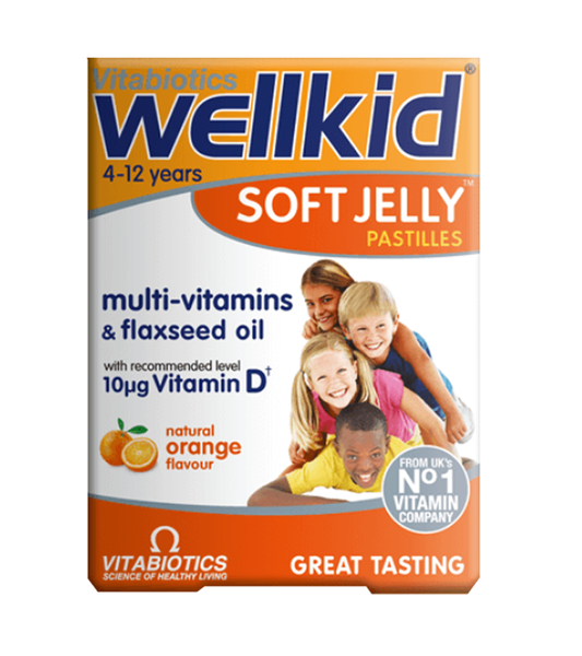 Wellkid Pastilles - 30 Soft Jelly Orange Flavour