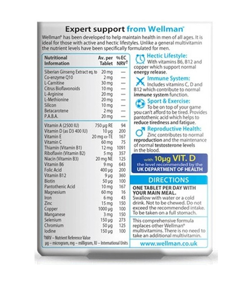Wellman Original 30 Tablets