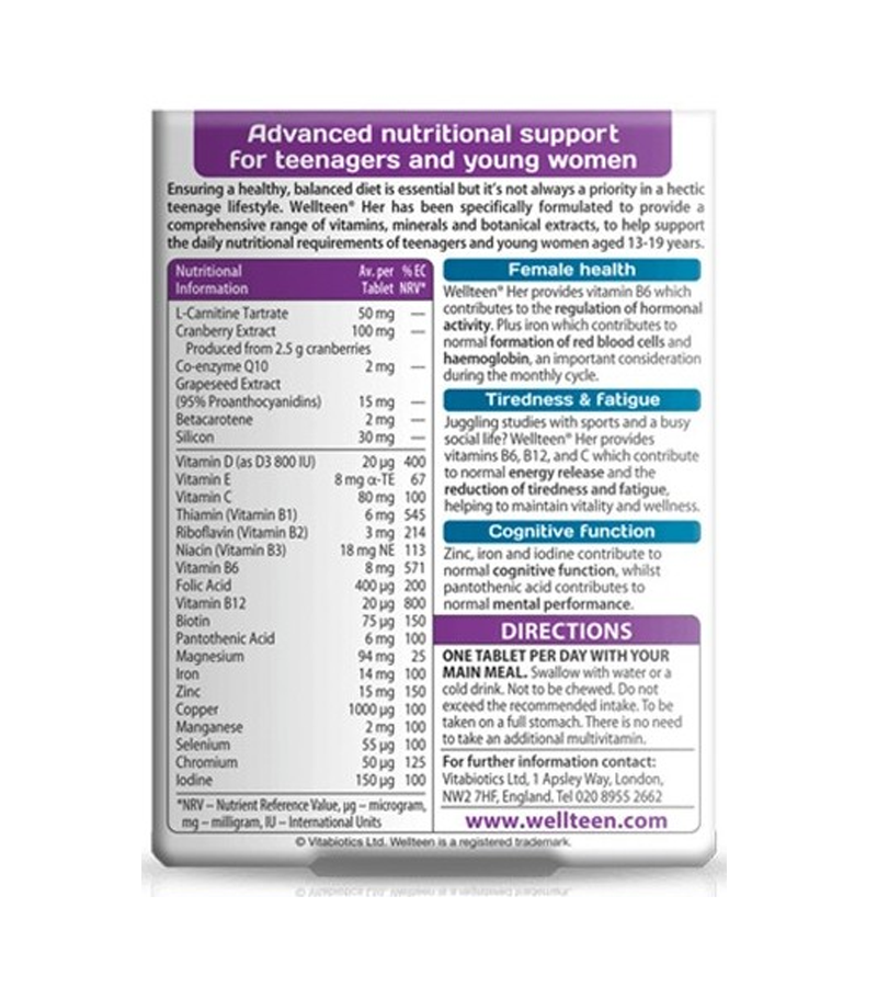 Wellteen Her 30 Tablets