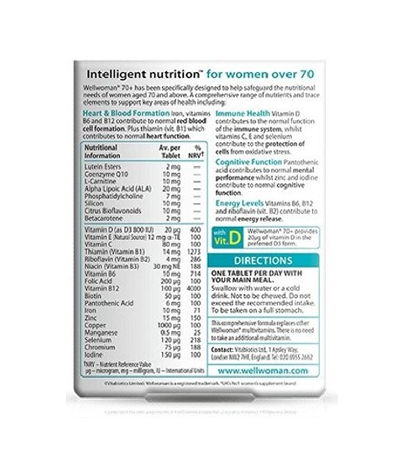 Wellwoman 70+ 30 TABLETS