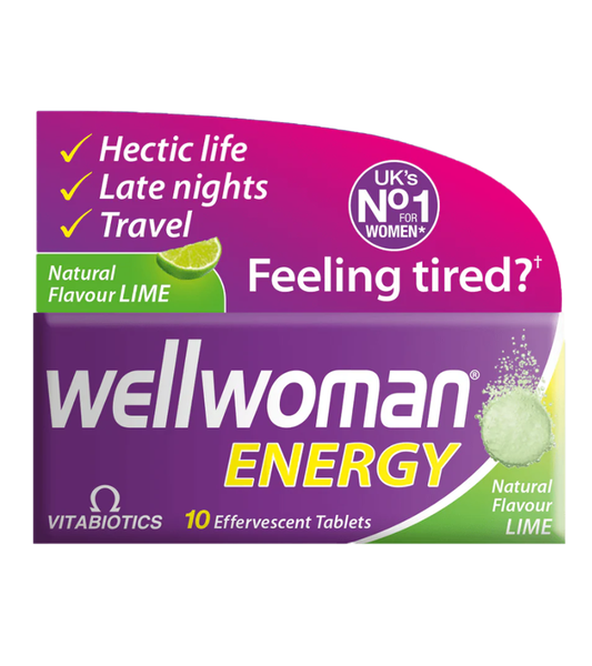 Wellwoman Energy Lime Flavour - 10 Effervescent Tablets