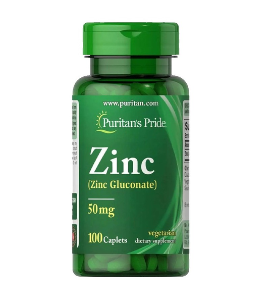 Zinc Gluconate 50 mg - 100 Caplets