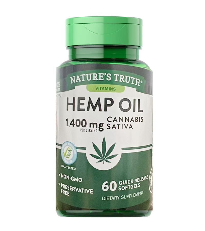 Hemp Oil 1400 mg - 60 Softgels