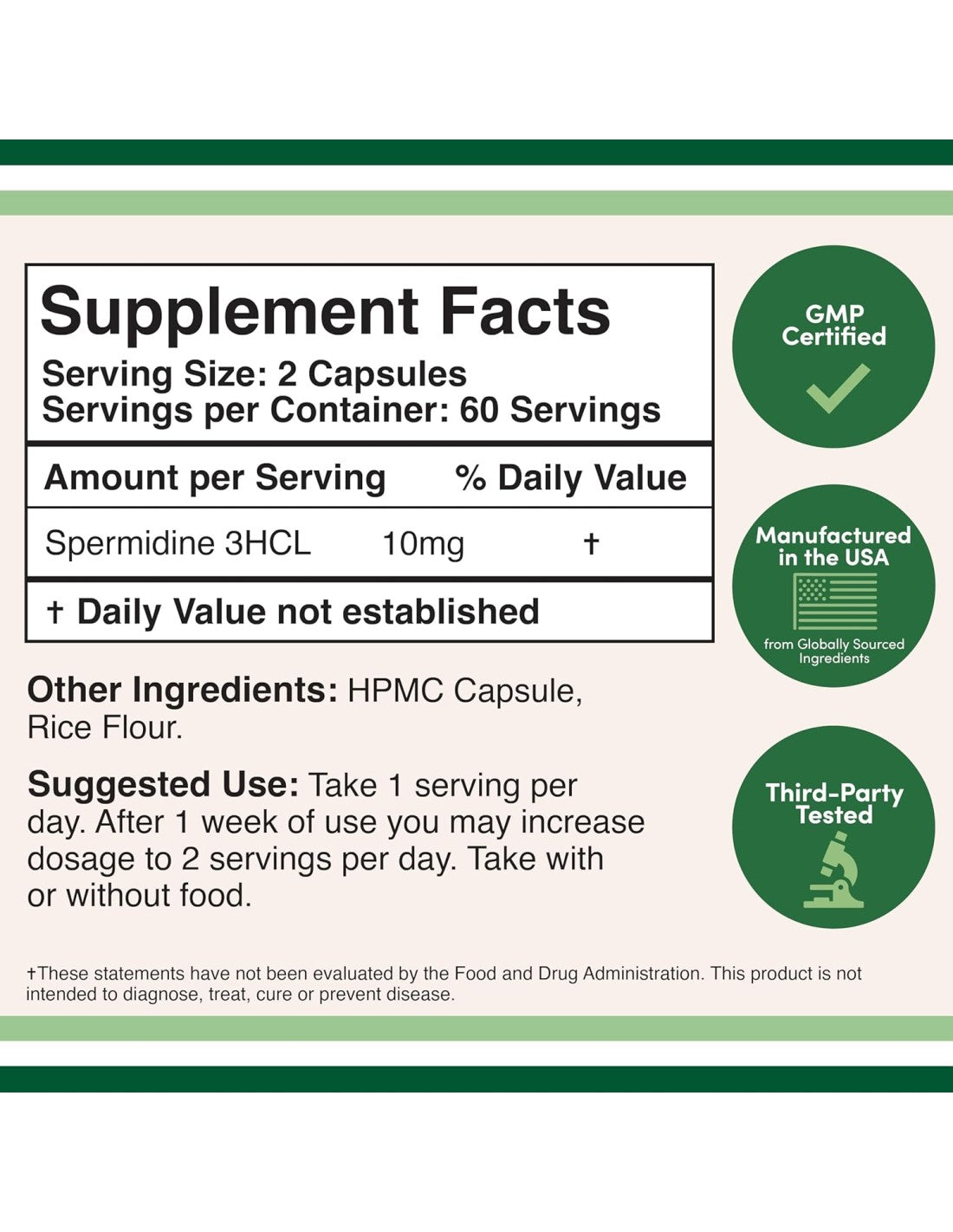 Spermidine 10mg - 120 Capsules